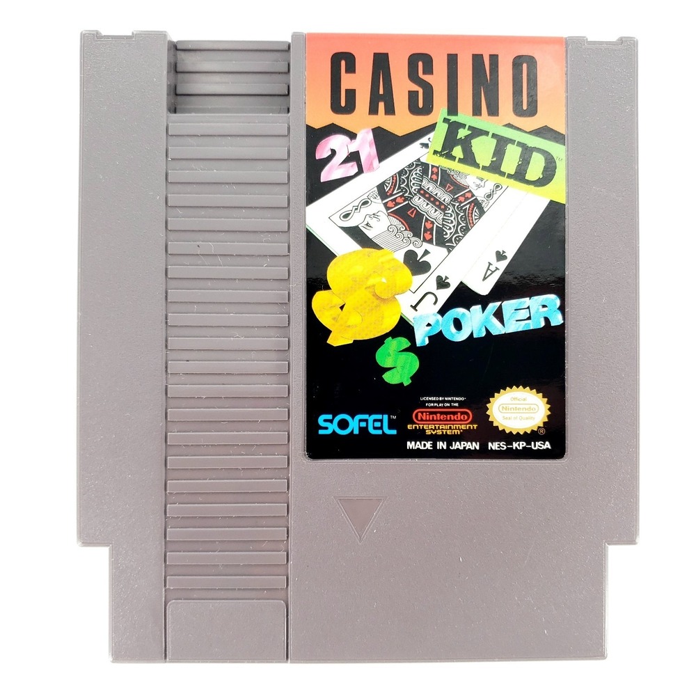 Casino Kid Poker Nintendo NES Authentic w/ Manual & Case Tested & Works - Picture 2 of 13